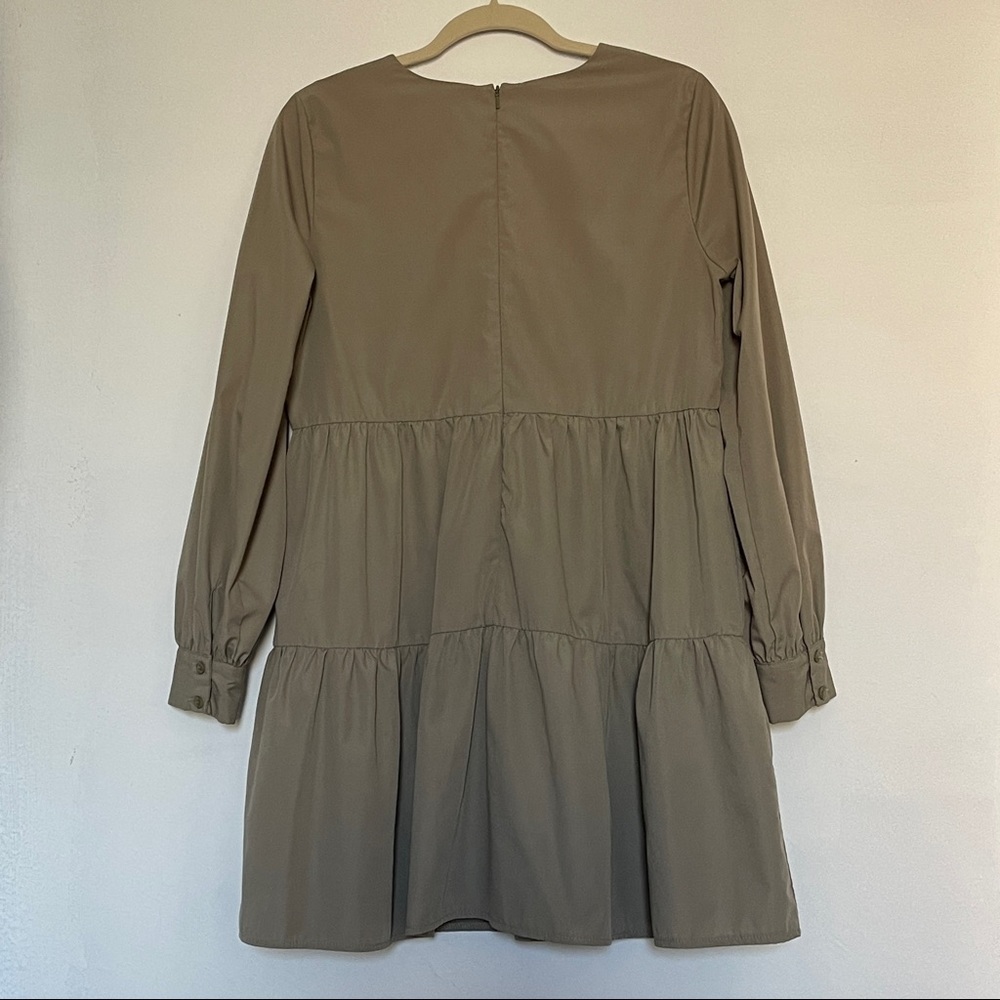Cotton Tiered Mini Smock Dress - Picture 3 of 9